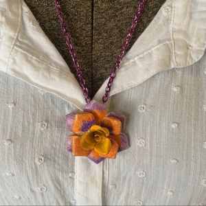 Colorful flower necklace